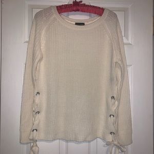 Lace up side Ambiance Apparel Sweater